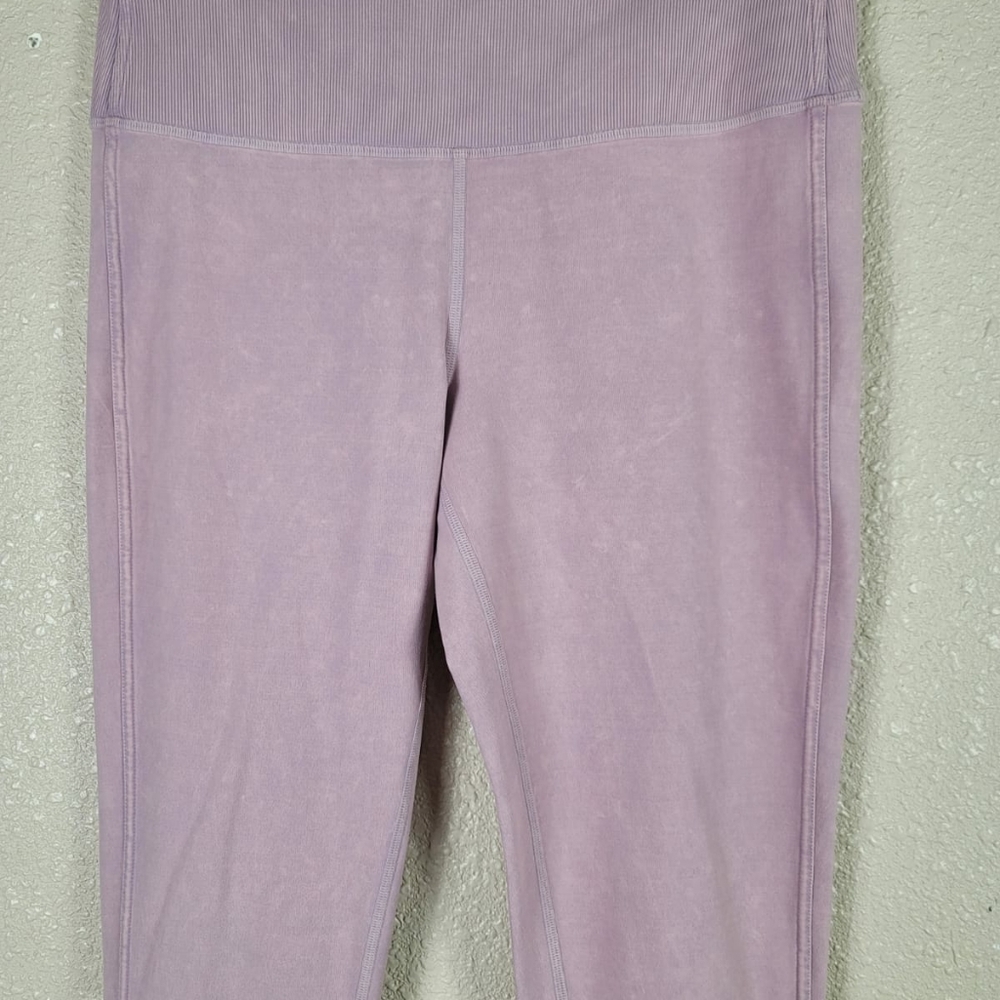 Lululemon Winder Under Crop Size 10 Ribbed purple - Picture 4 of 10